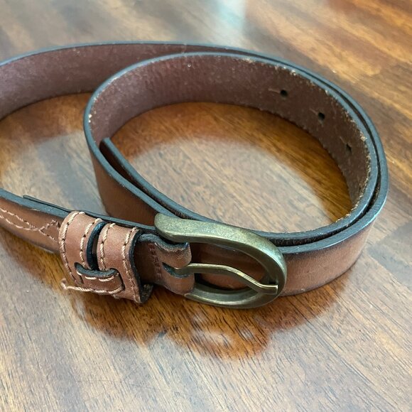 Woolrich Women's Light Brown Leather Belt Western Medium! - Picture 1 of 4